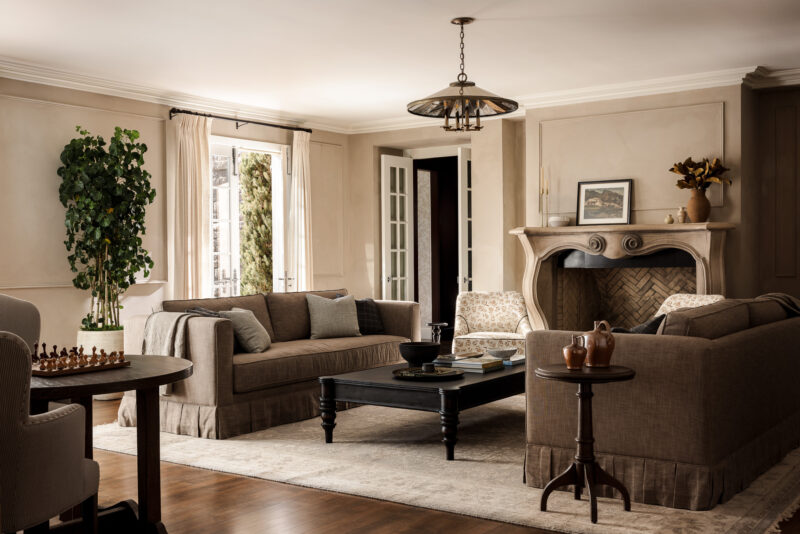 Family Room Interior in a Custom Built Home Located in Sedalia, Colorado