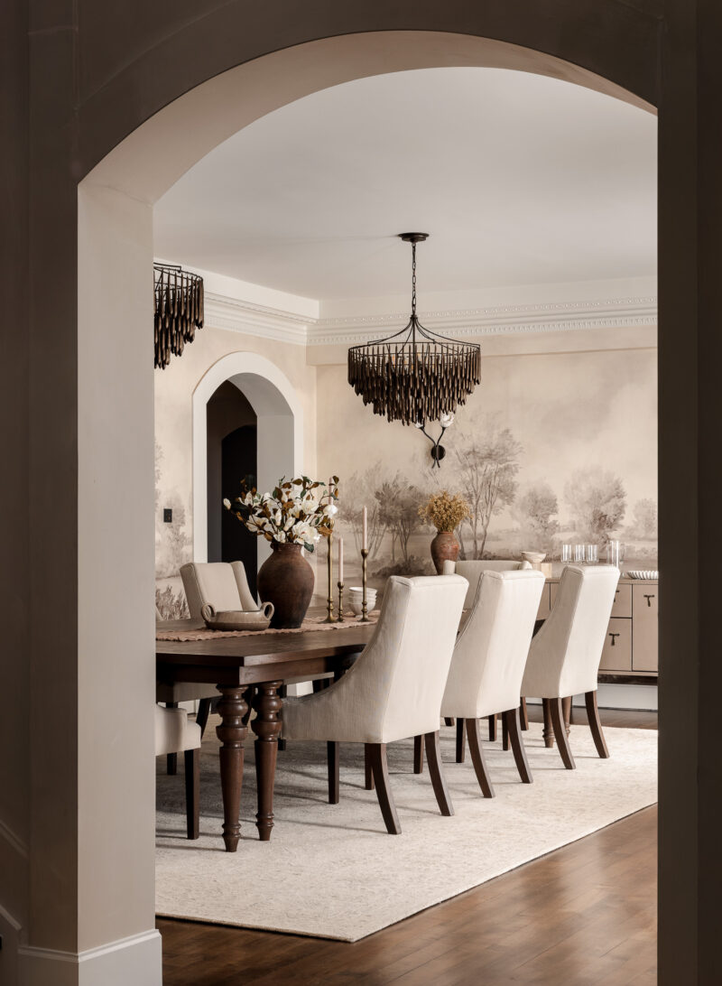 Dining Room Interior in a Custom Built Home Located in Sedalia, Colorado