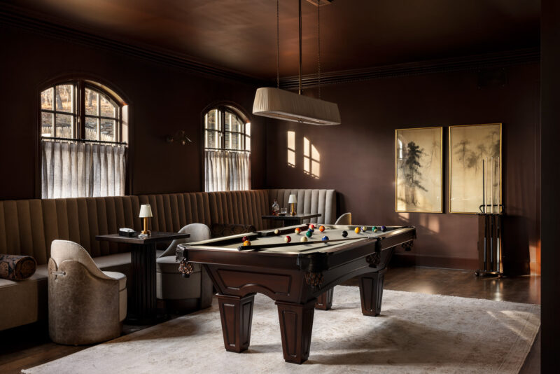 Game Room Parlor Interior in a Custom Built Home Located in Sedalia, Colorado