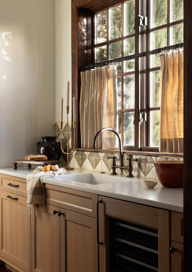 Butlers Pantry Interior in a Custom Built Home Located in Sedalia, Colorado