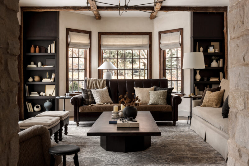 Living Room Interior in a Custom Built Home Located in Sedalia, Colorado
