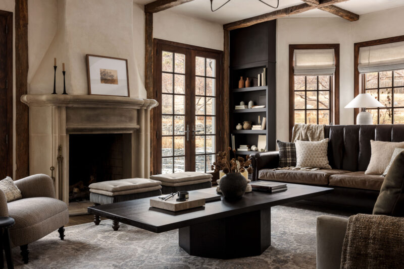 Living Room Interior in a Custom Built Home Located in Sedalia, Colorado