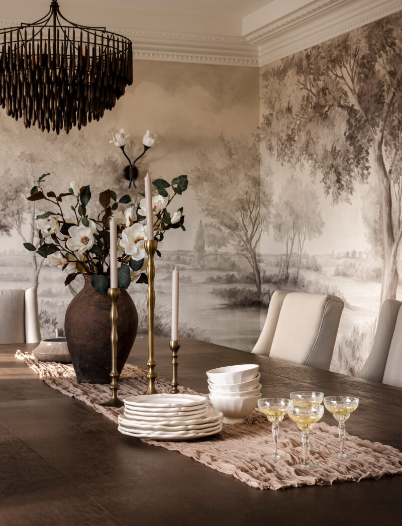 Dining Room Interior in a Custom Built Home Located in Sedalia, Colorado