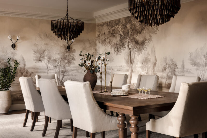 Dining Room Interior in a Custom Built Home Located in Sedalia, Colorado