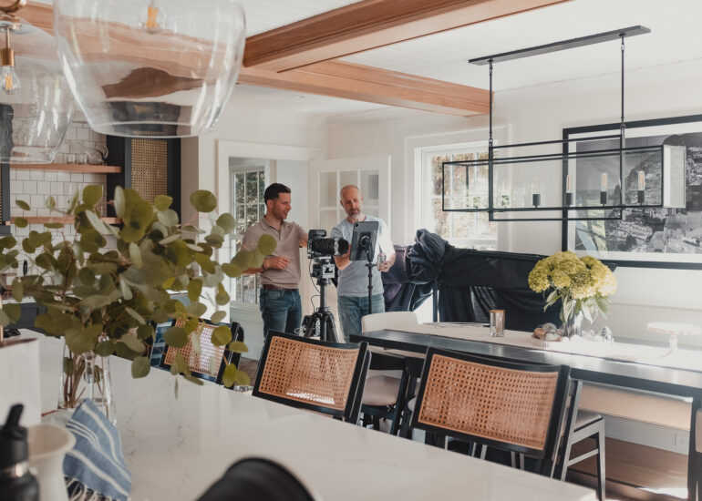 Behind the scenes capturing an interior design photoshoot with Van Tassell Photography