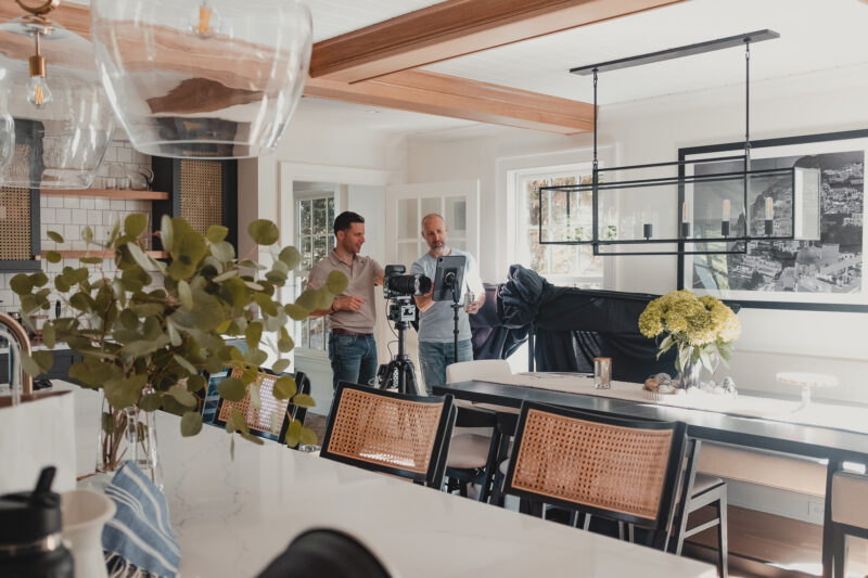 Behind the scenes capturing an interior design photoshoot with Van Tassell Photography