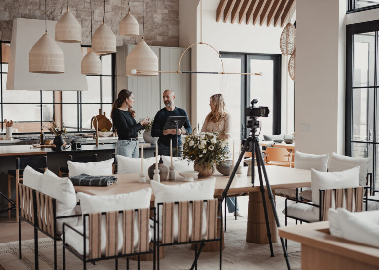 Behind the scenes capturing an interior design photoshoot with Van Tassell Photography