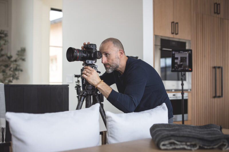 Behind the scenes capturing an interior design photoshoot with Van Tassell Photography