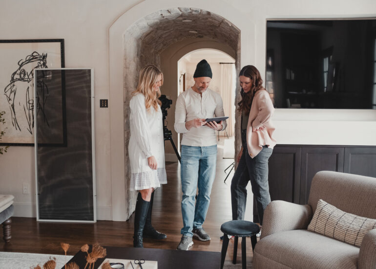 Behind the scenes capturing an interior design photoshoot with Van Tassell Photography