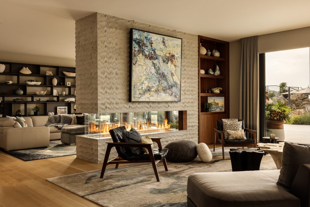 Interior design of a living room located in Setauket, NY