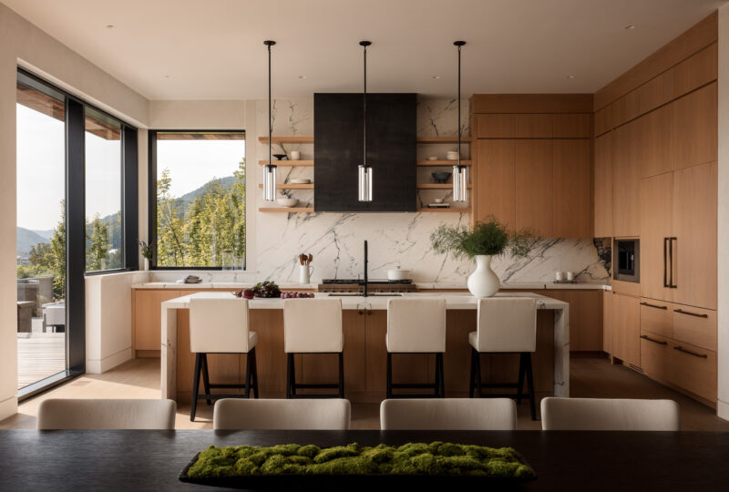 Hudson Valley Residence, Kitchen, Sunrise, Architecture, Interior Design, Scenic View