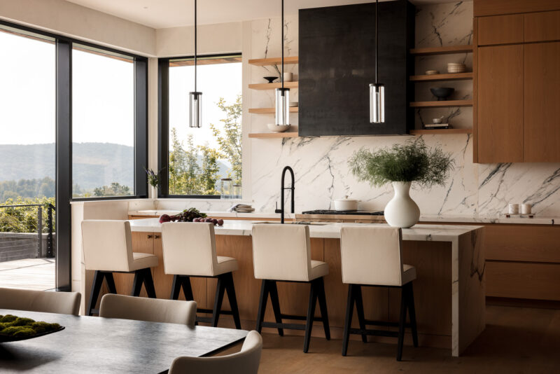 Hudson Valley Residence, Kitchen, Sunrise, Architecture, Interior Design, Scenic View