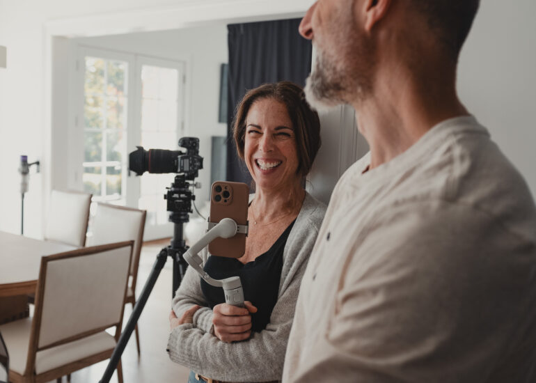 Behind the scenes capturing an interior design photoshoot with Van Tassell Photography