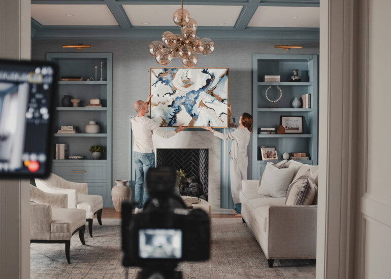 Behind the scenes capturing an interior design photoshoot with Van Tassell Photography