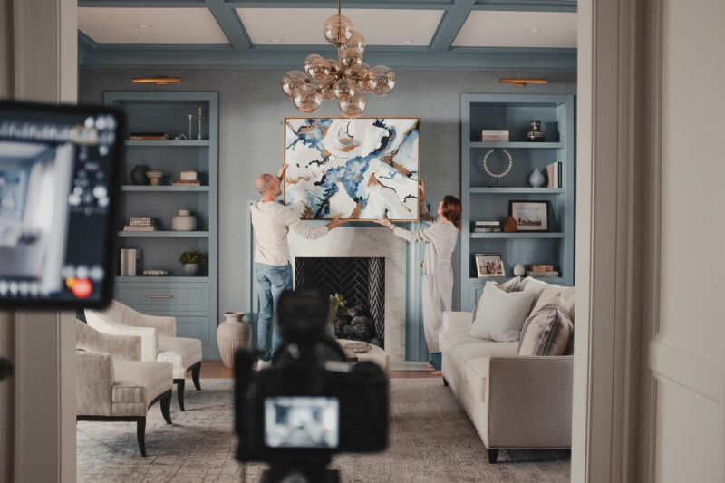 Behind the scenes capturing an interior design photoshoot with Van Tassell Photography