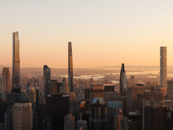 Central Park Skyscrapers morning sunrise