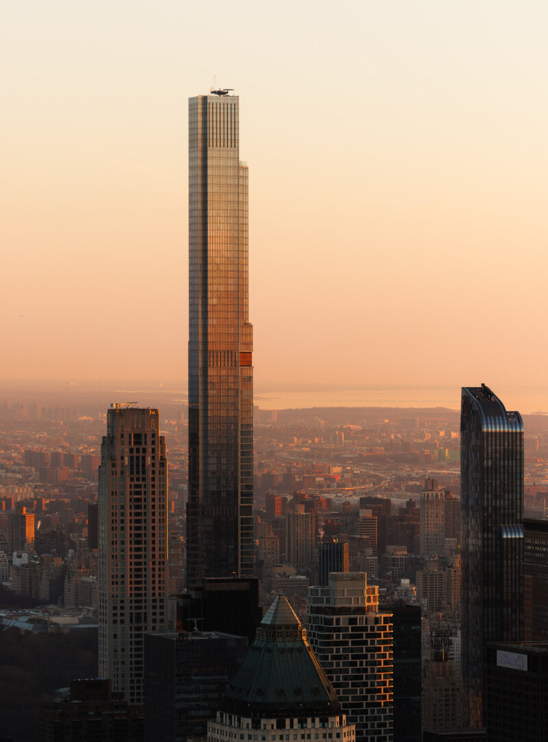 Central Park Tower, NYC morning sunrise