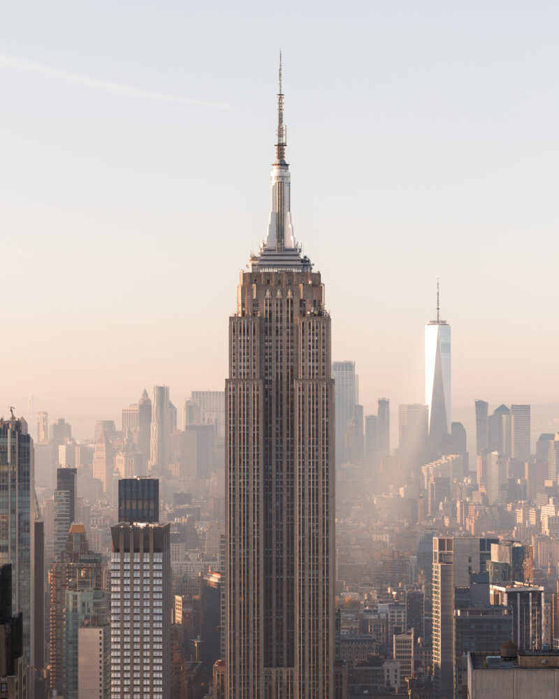 Exterior architecture of the Empire State Building New York City, architecture photography