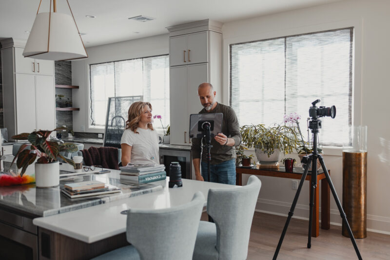 Behind the scenes capturing an interior design photoshoot with Van Tassell Photography