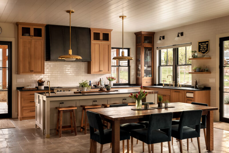 Interior design of a kitchen in a custom home located in Conshohocken, PA