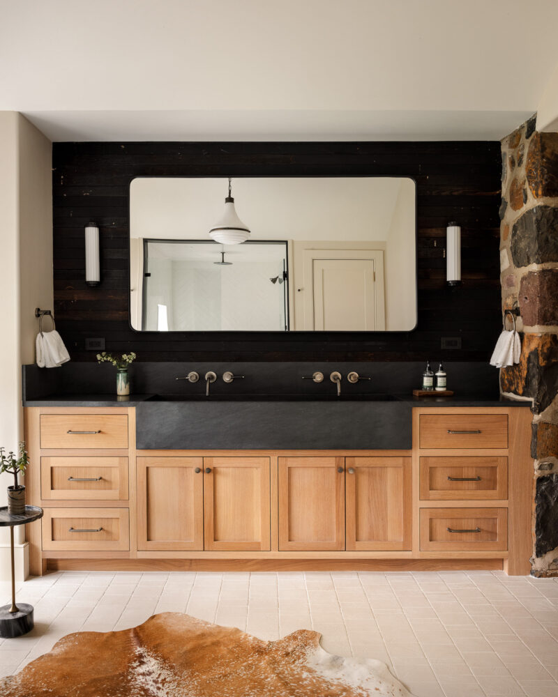 Interior design of a bathroom in a custom home located in Conshohocken, PA