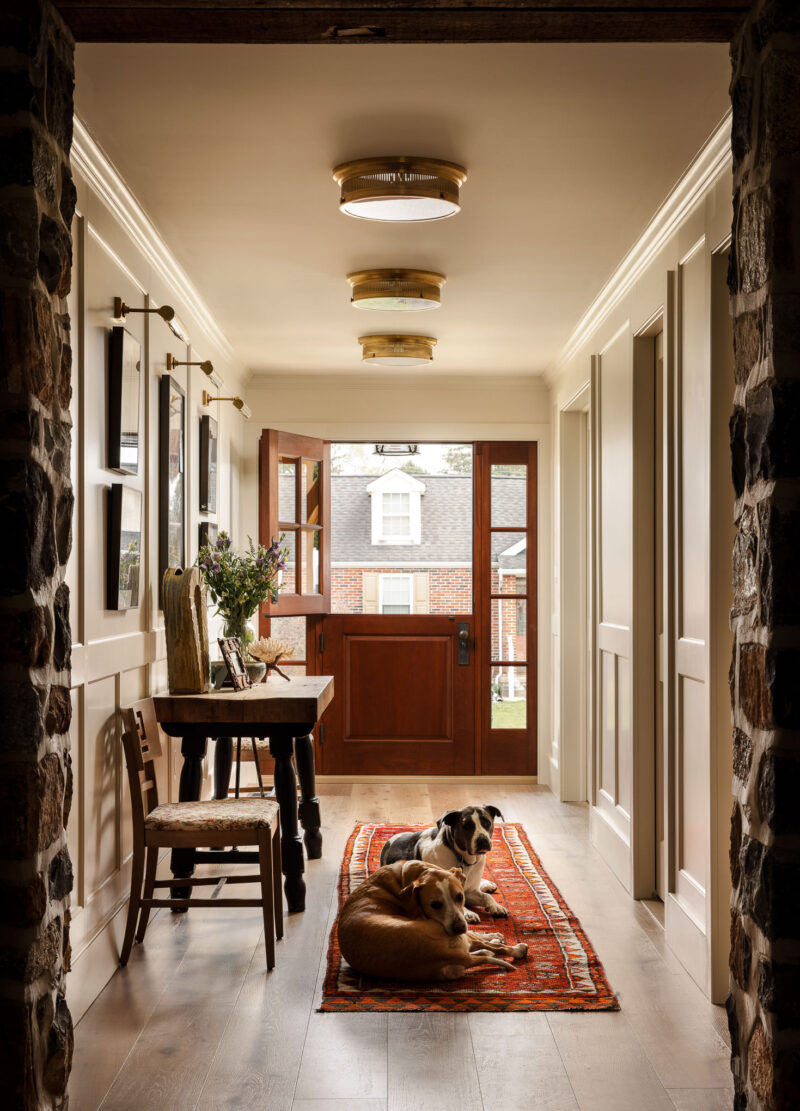 Interior design of a hallway in a custom home located in Conshohocken, PA