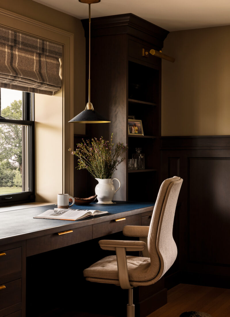 Interior design of a office in a custom home located in Conshohocken, PA