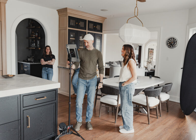 Behind the scenes capturing an interior design photoshoot with Van Tassell Photography