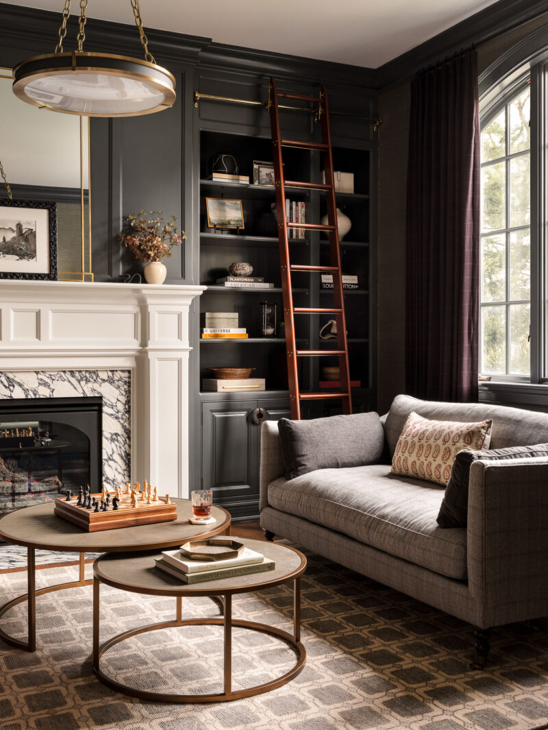 Interior design of a custom parlor in Ridgewood, NJ