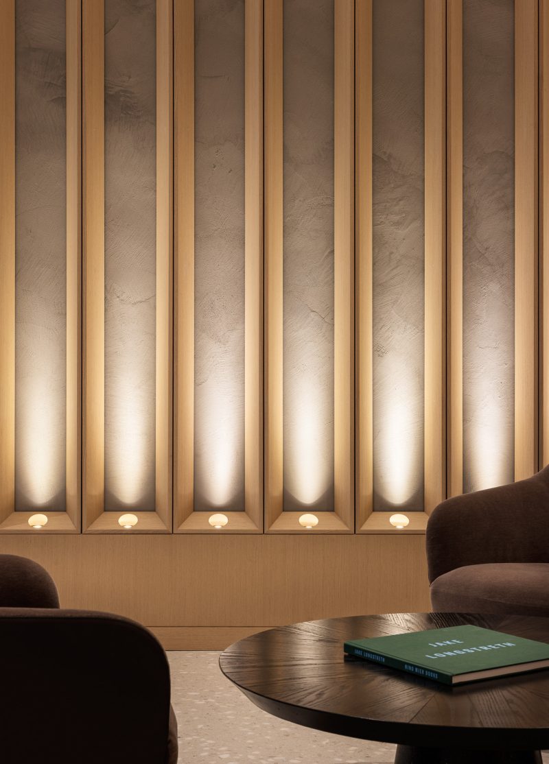 Interior architecture of a corporate office lighting detail