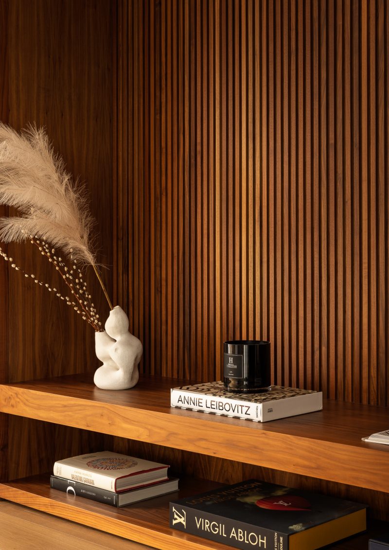 Dining room design with large built-in shelving in a custom home located in Ocean New Jersey.
