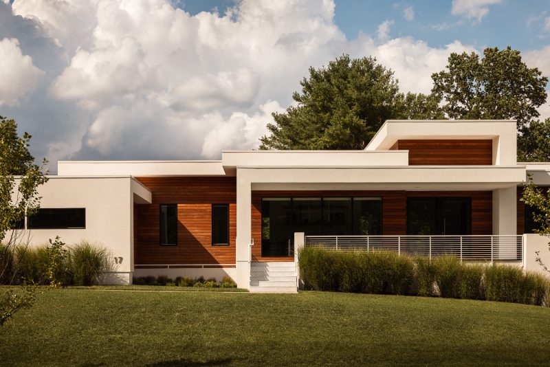 Exterior architecture of a modern home located in Ocean New Jersey.