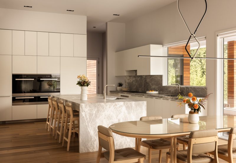 Kitchen design with natural stone in a custom home located in Ocean New Jersey.