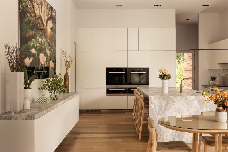 Kitchen design with natural stone in a custom home located in Ocean New Jersey.