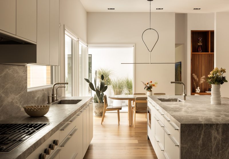 Kitchen design with natural stone in a custom home located in Ocean New Jersey.