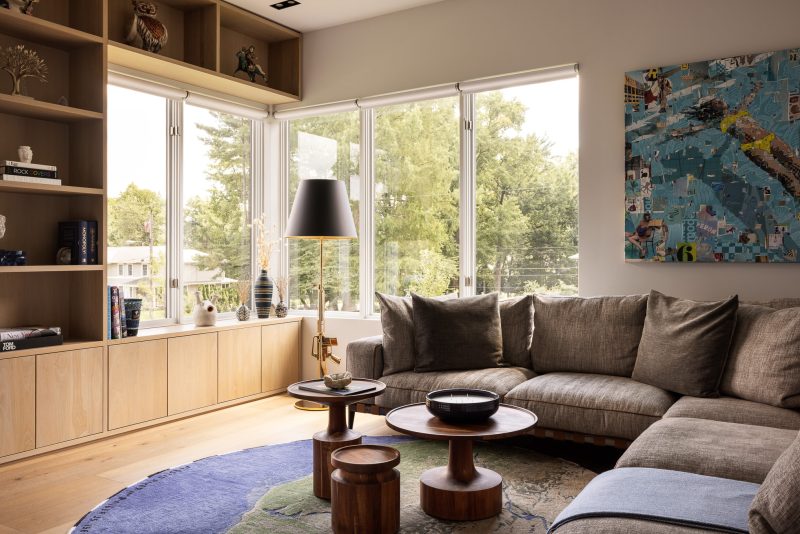 Living room design in a custom home located in Ocean New Jersey.