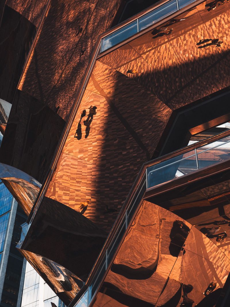 Vessel in NYC illuminated by light