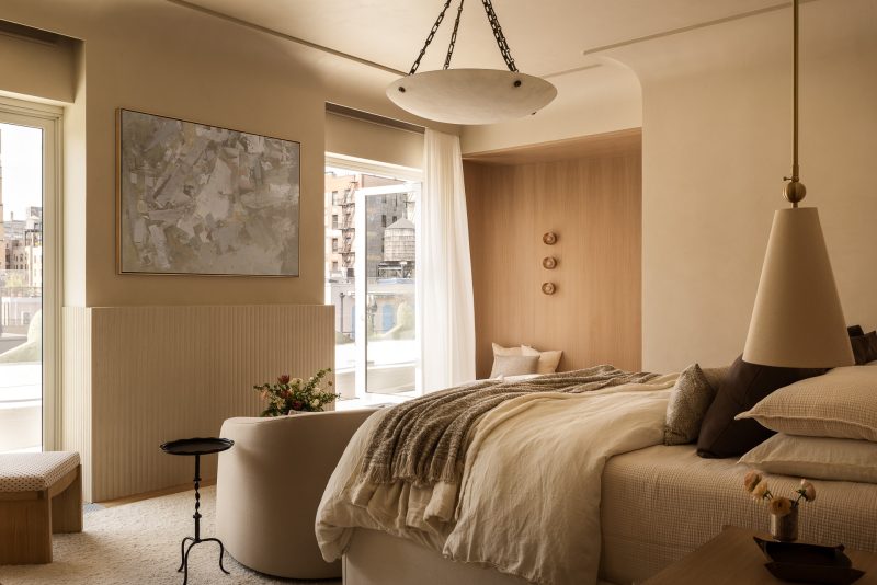 Upper West Side NYC penthouse bedroom interior design