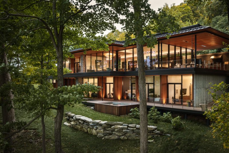 Architectural design of a custom built home in Silo Ridge, Amenia NY