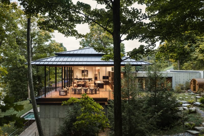 Architectural design of a custom built home in Silo Ridge, Amenia NY